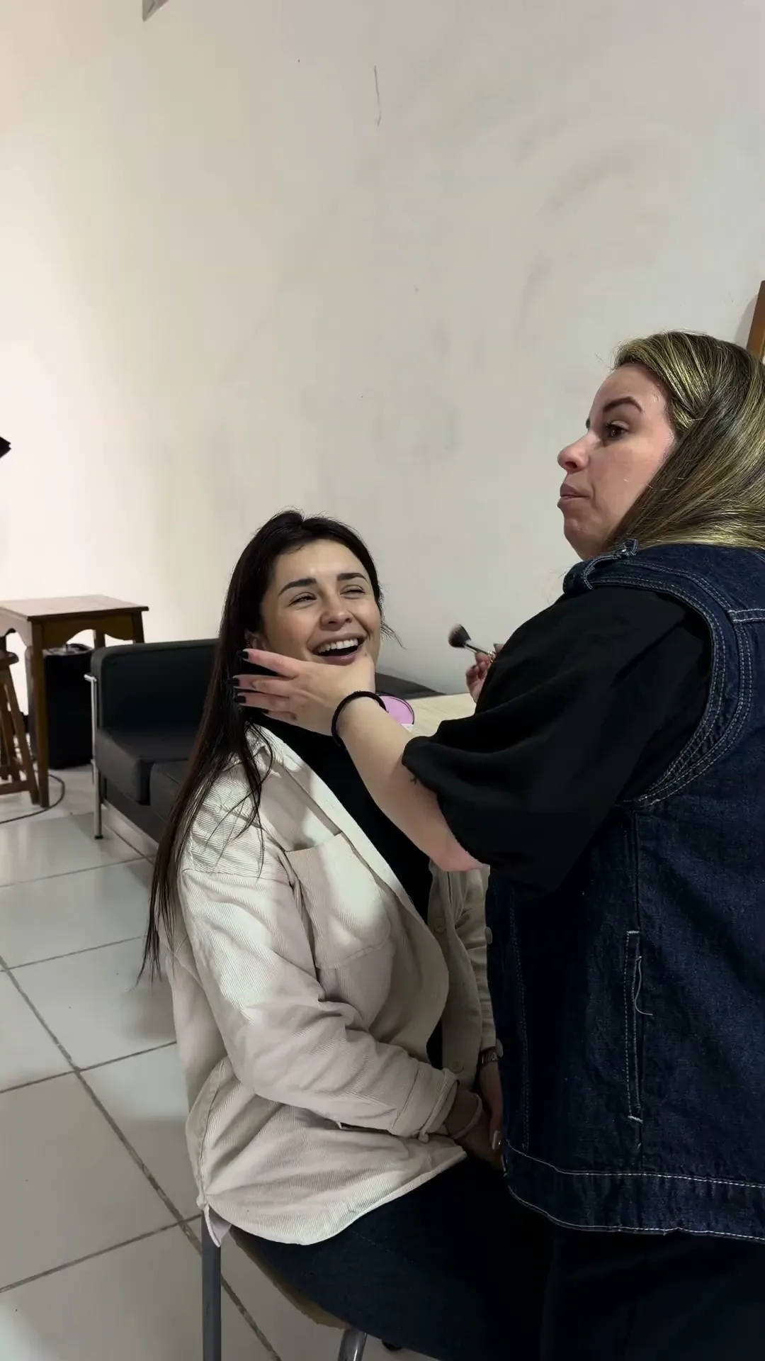 Maquillaje antes de la sesión